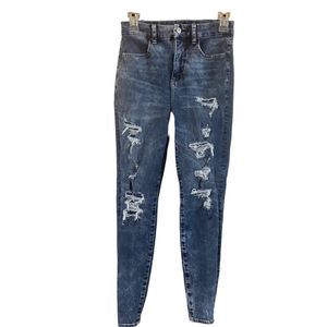 AMERICAN Eagle The dream Jean Patched Curvy Super Hi-Rise Jegging